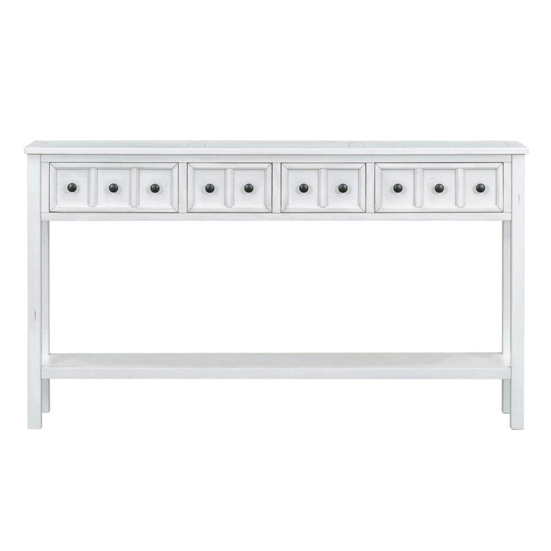 Table console de canapé de 60 pouces de long avec étagère ouverte pour entrée ou salon
