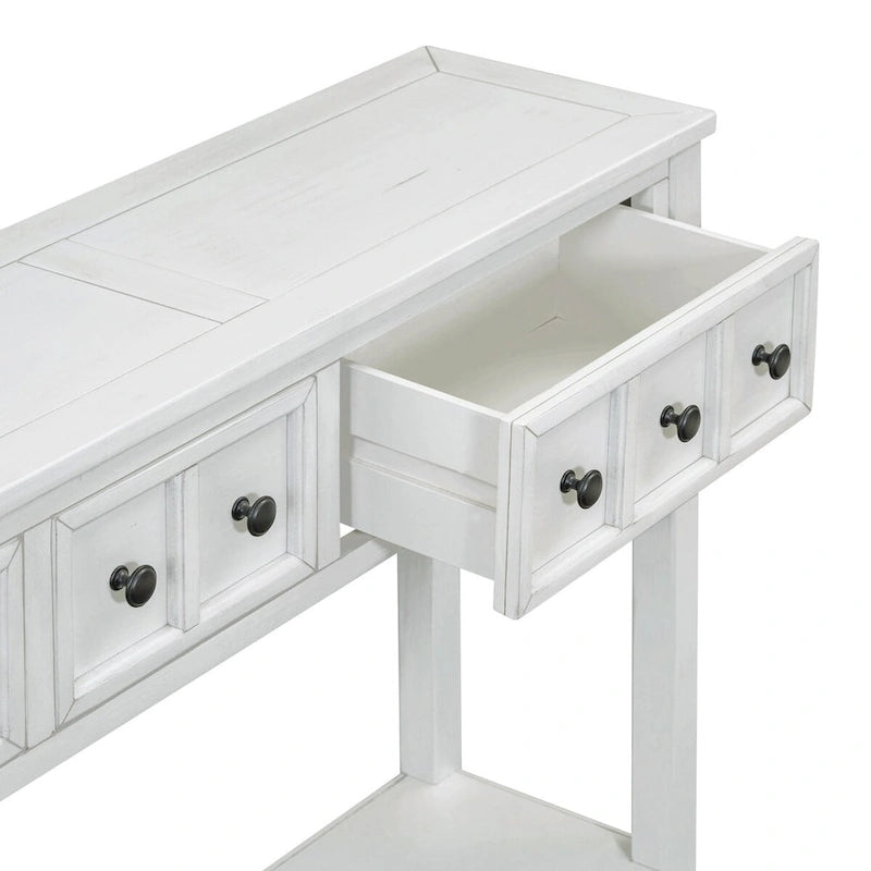 Table console de canapé de 60 pouces de long avec étagère ouverte pour entrée ou salon