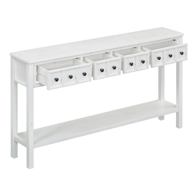 Table console de canapé de 60 pouces de long avec étagère ouverte pour entrée ou salon