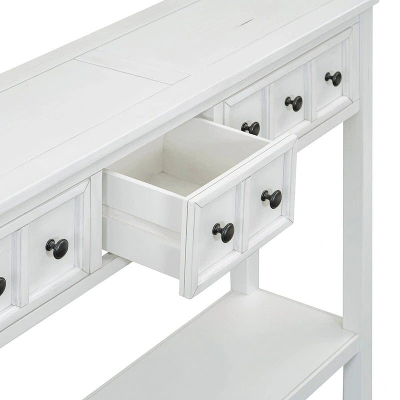 Table console de canapé de 60 pouces de long avec étagère ouverte pour entrée ou salon