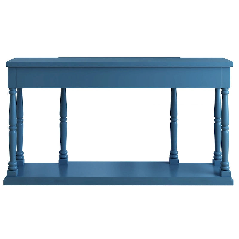 Console de style rétro pour entrée, salon ou chambre à coucher, avec 4 tiroirs de rangement frontaux et 1 étagère.