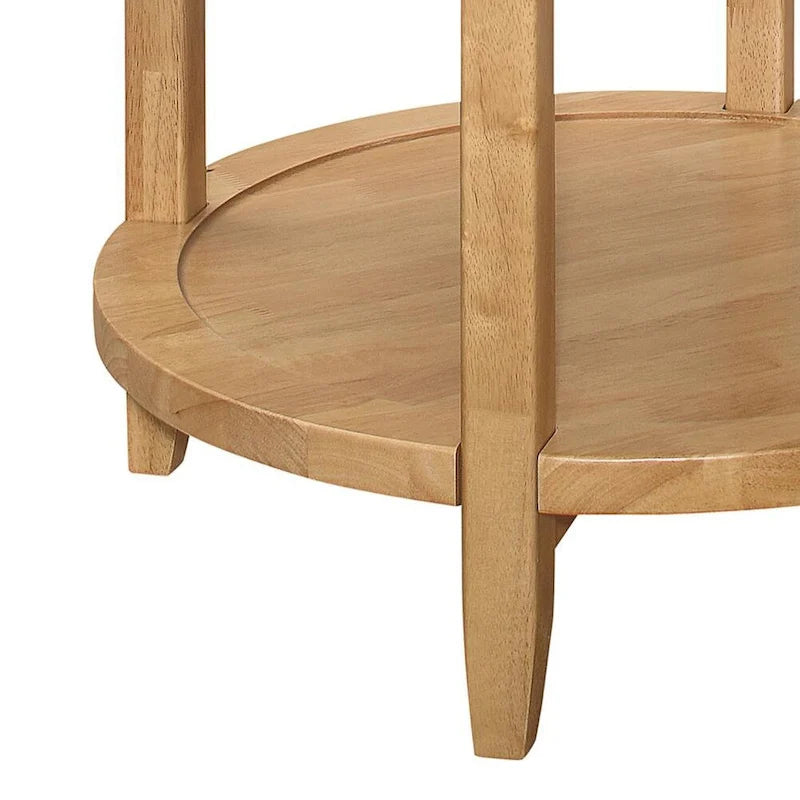 Table d'appoint en érable avec étagère