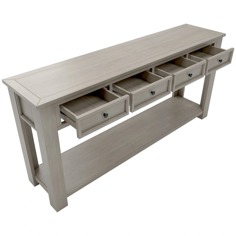 Console / Table d'appoint avec tiroirs de rangement et étagère inférieure pour entrée/couloir