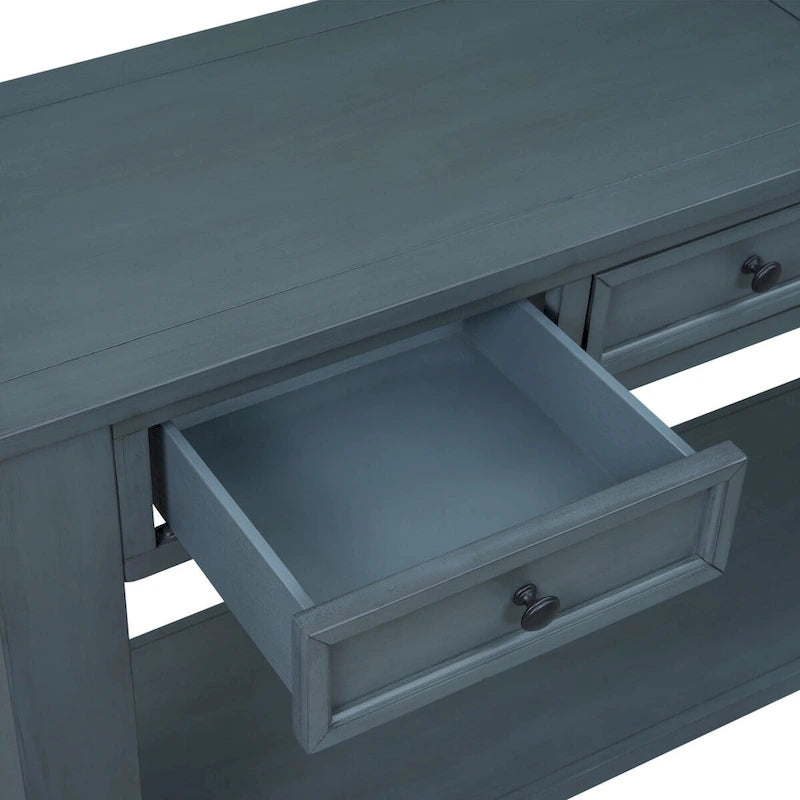 Console / Table d'appoint avec tiroirs de rangement et étagère inférieure pour entrée/couloir
