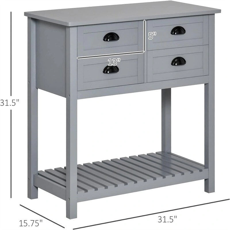 Meuble bar à café avec étagères de rangement – ​​Buffet indépendant pour cuisine, salle à manger et salon