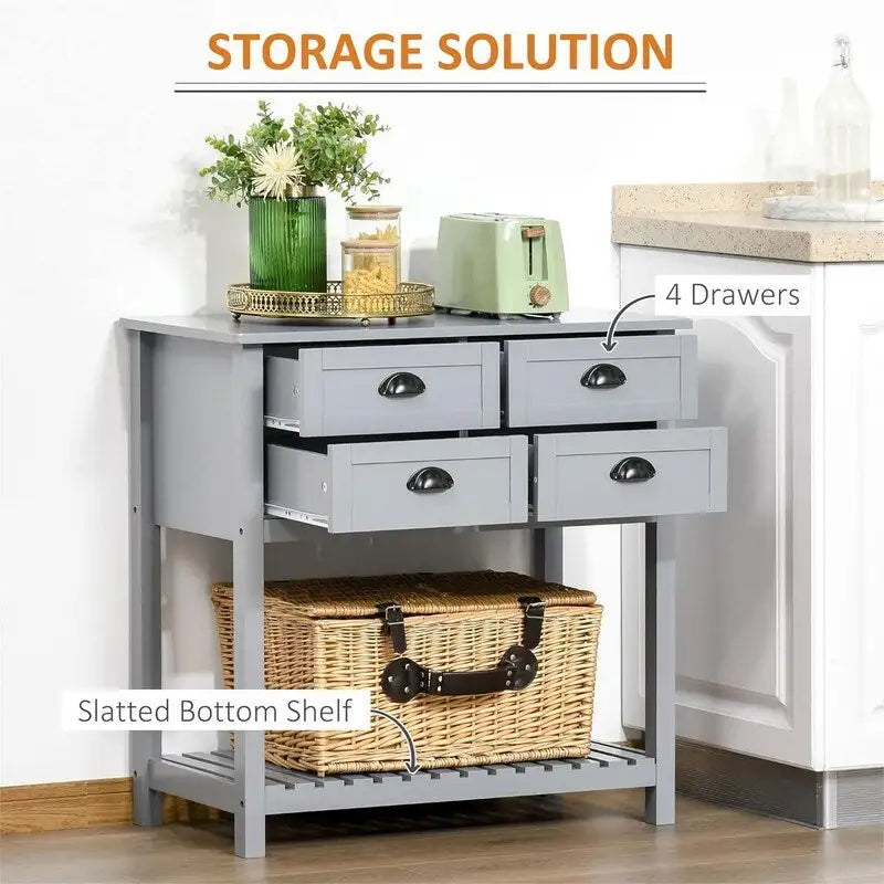 Meuble bar à café avec étagères de rangement – ​​Buffet indépendant pour cuisine, salle à manger et salon