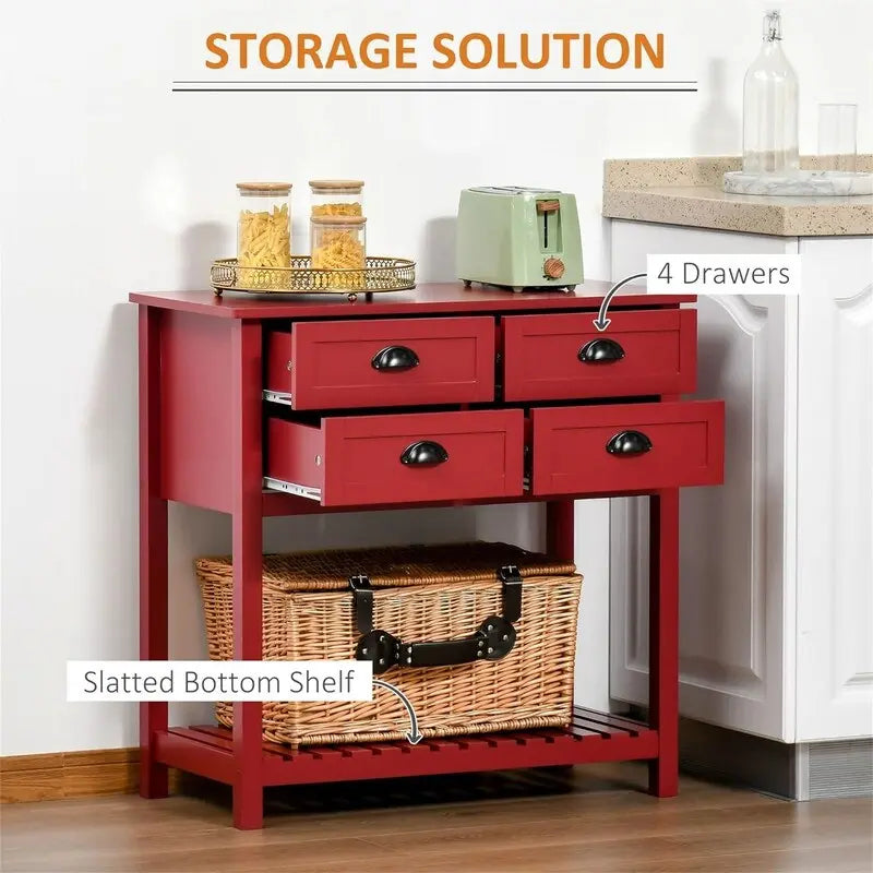 Meuble bar à café avec étagères de rangement – ​​Buffet indépendant pour cuisine, salle à manger et salon