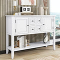 Console vintage avec quatre petits tiroirs et étagère inférieure