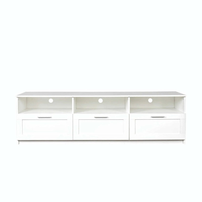 Meuble TV blanc moderne minimaliste de 203 cm