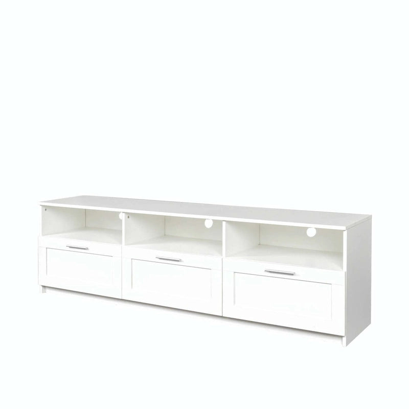 Meuble TV blanc moderne minimaliste de 203 cm