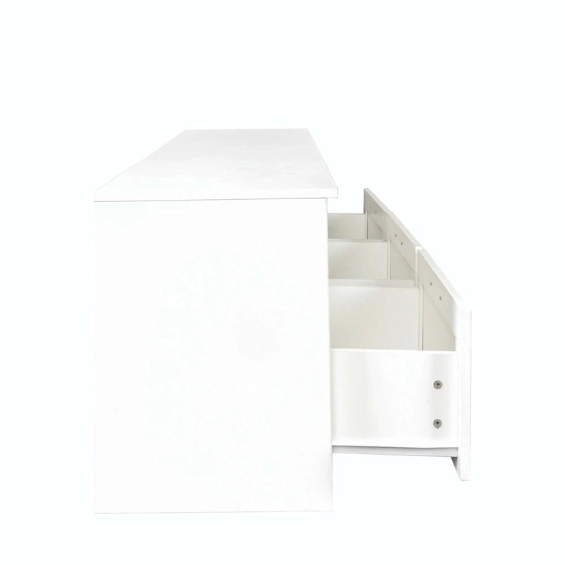 Meuble TV blanc moderne minimaliste de 203 cm