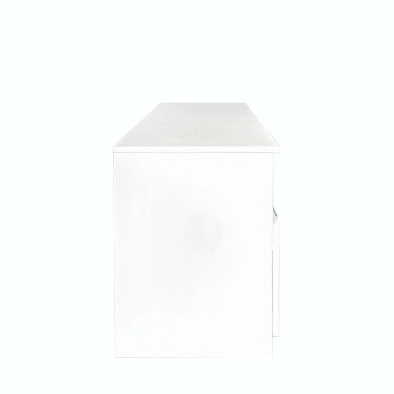 Meuble TV blanc moderne minimaliste de 203 cm