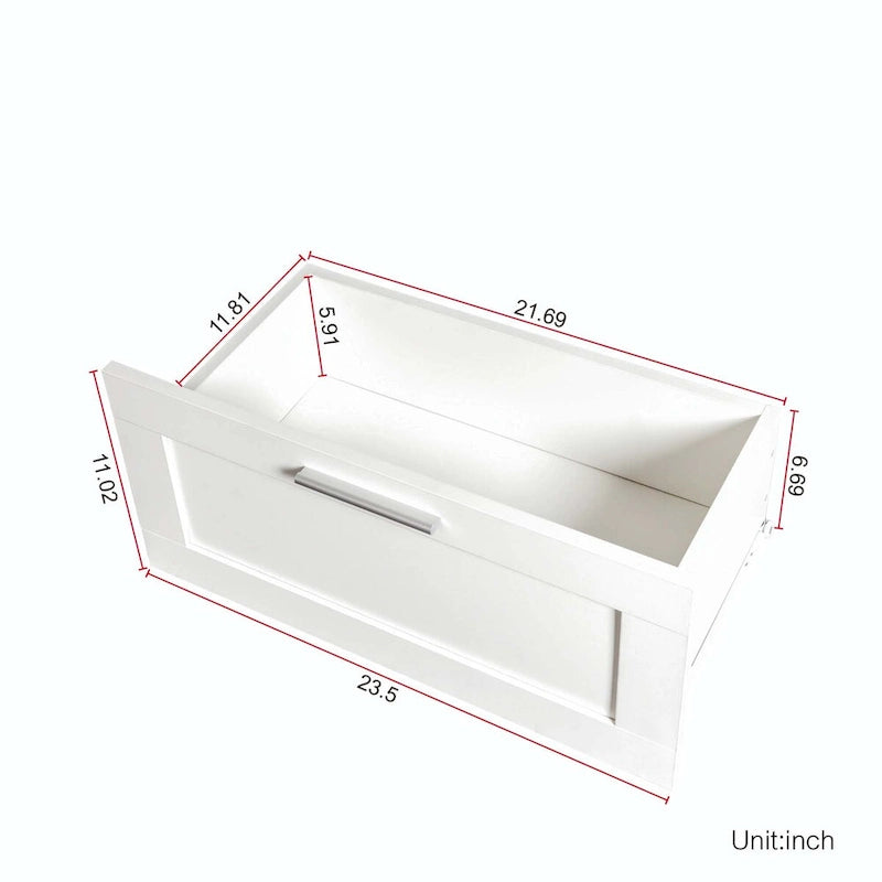 Meuble TV blanc moderne minimaliste de 203 cm