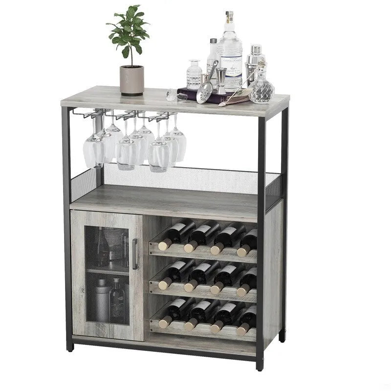 Étagère murale pour casier à vin rouge avec porte-verres pour la cuisine ou la salle à manger