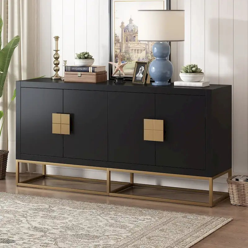 Buffet moderne avec étagères réglables – Rangement polyvalent pour salle à manger, salon et couloir