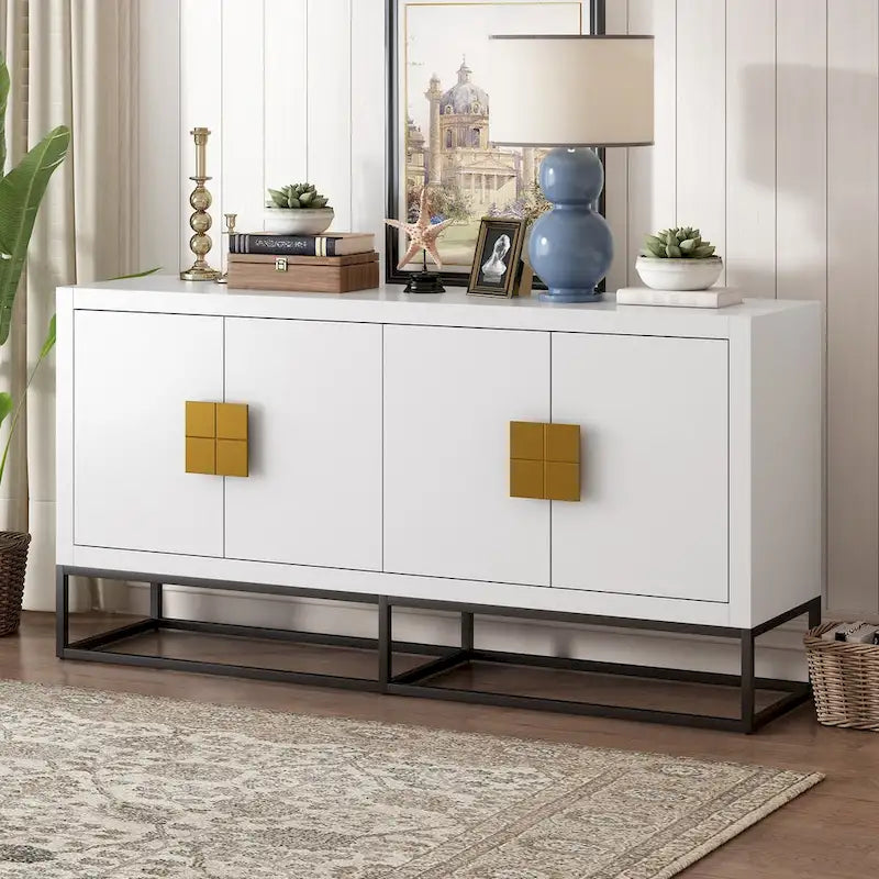 Buffet moderne avec étagères réglables – Rangement polyvalent pour salle à manger, salon et couloir