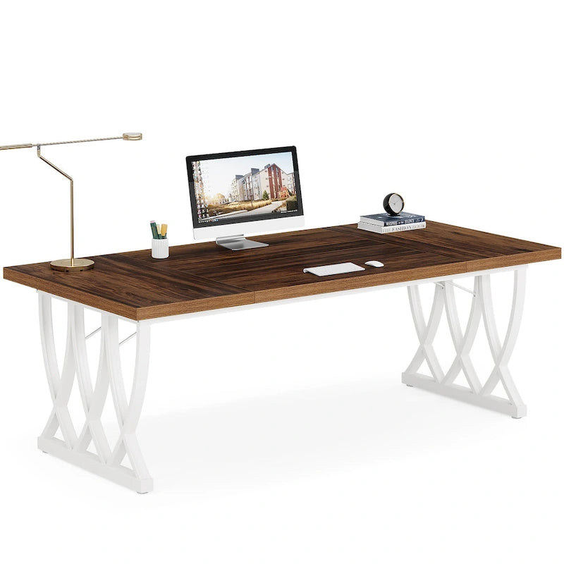 71 Bureau d'ordinateur exécutif à domicile en bois et métal