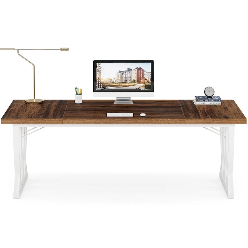 71 Bureau d'ordinateur exécutif à domicile en bois et métal
