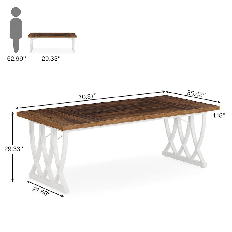 71 Bureau d'ordinateur exécutif à domicile en bois et métal