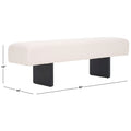 Banc d'appoint capitonné en tissu bouclé – Siège moderne en tissu pour chambre, entrée et salon